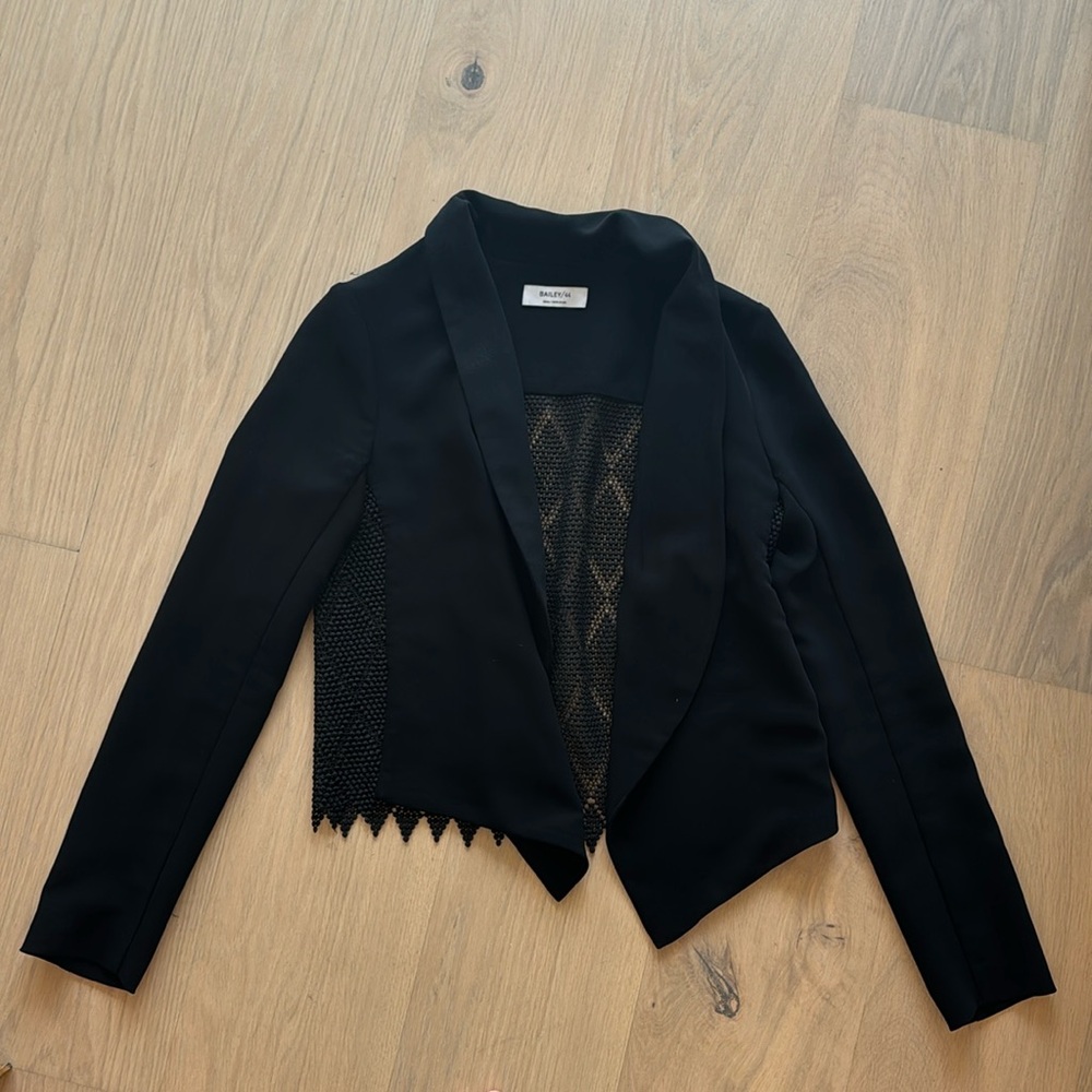 Black blazer with unique back